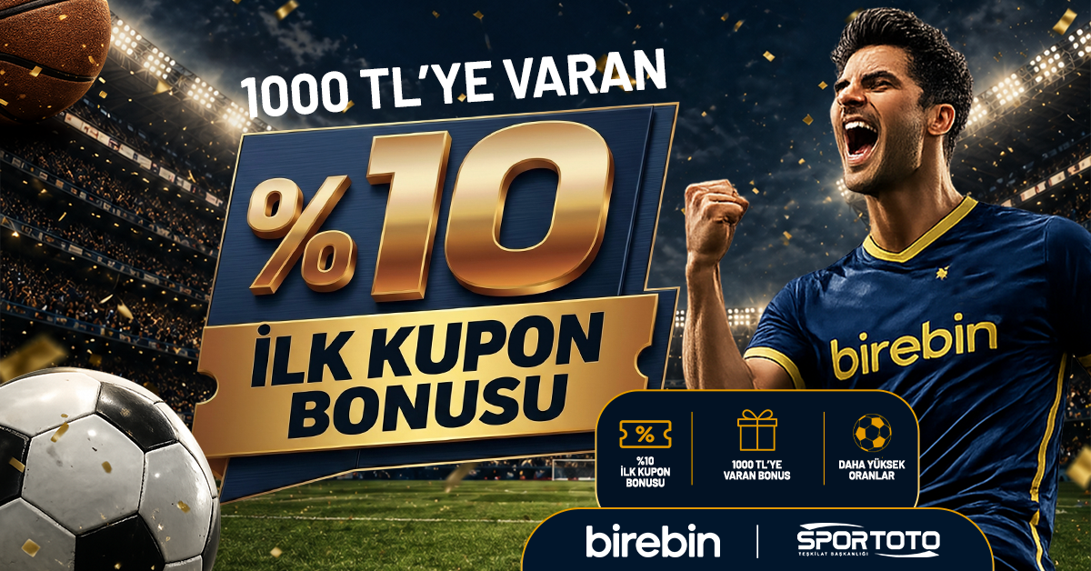 1000 TL'ye varan %10 İlk Kupon Bonusu